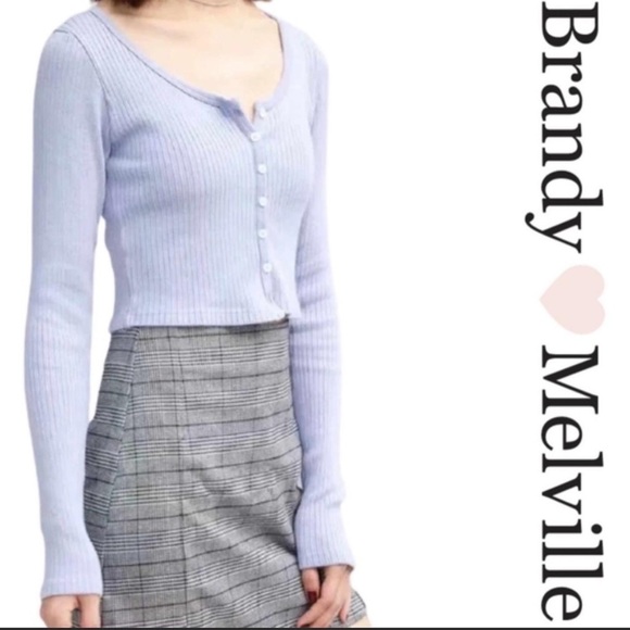 Brandy Melville‎ Blue Button Up Caridgan Sweater - Picture 8 of 8